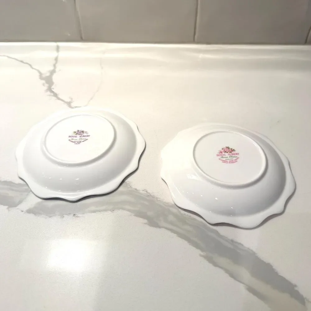 Vintage Royal Albert Blossom Time Coasters Set of 2, Made in England